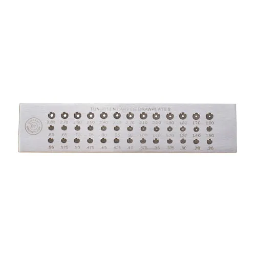 Drawplate, 39 Holes, 2.8-0.26