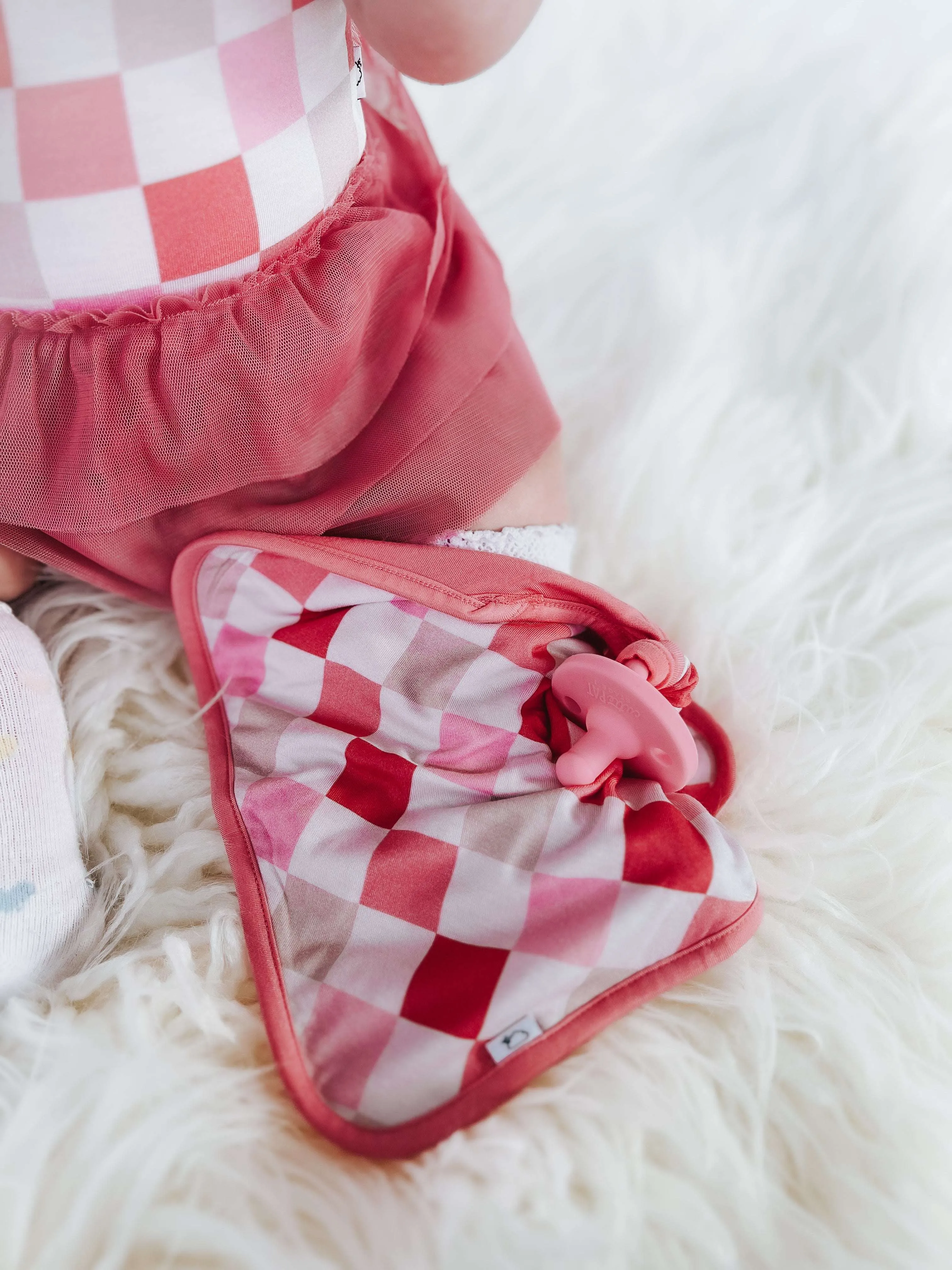 Dreamy Pink Checkers Lovey