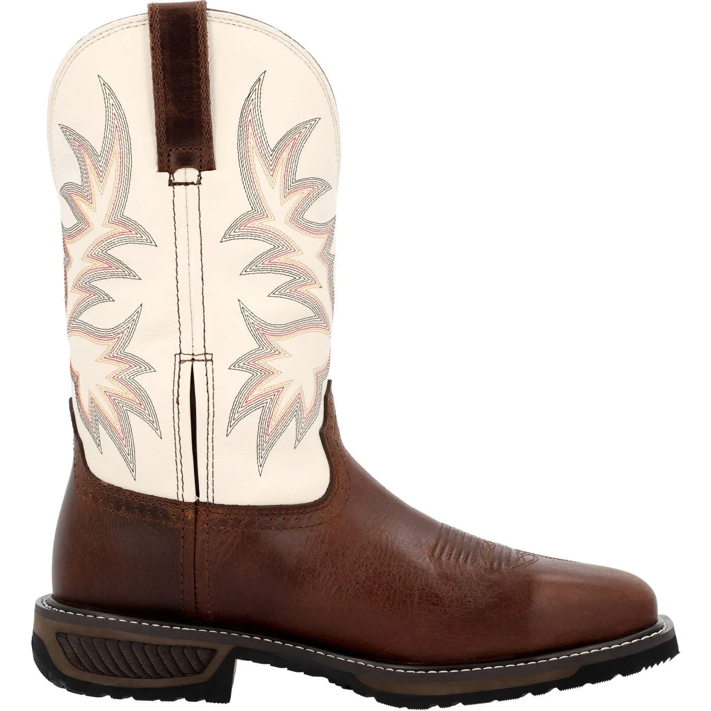 DurangoÂ WorkHorseâ Chocolate Bone Steel Toe Western Work Boot