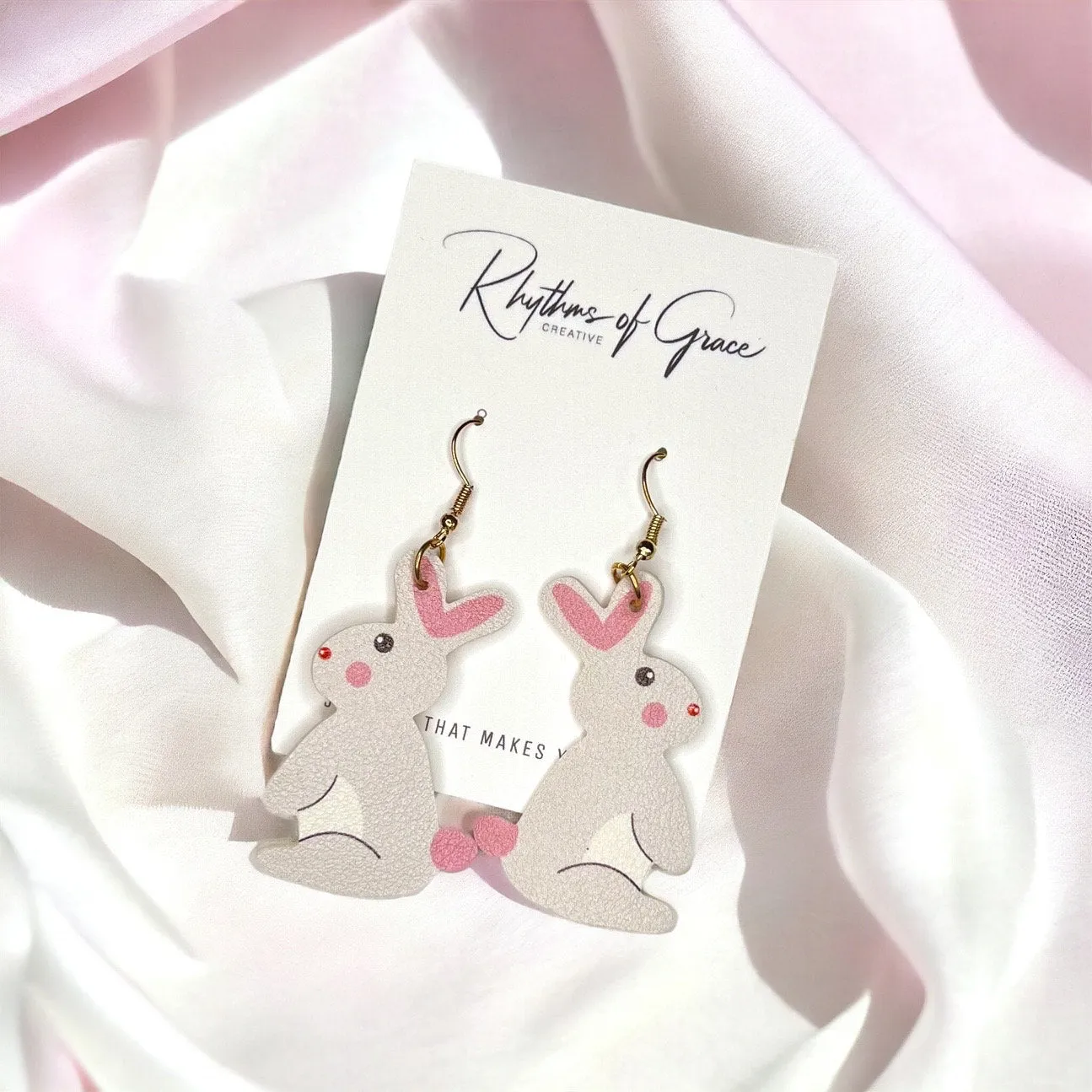 Easter Earrings - Easter Carrot, Happy Easter, Easter Bunny, Easter Accessories, Easter Egg, Easter Accessories, Easter Basket, Pink Bunny