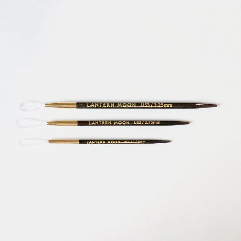 Ebony Wood Finishing Needles (Set of 3)