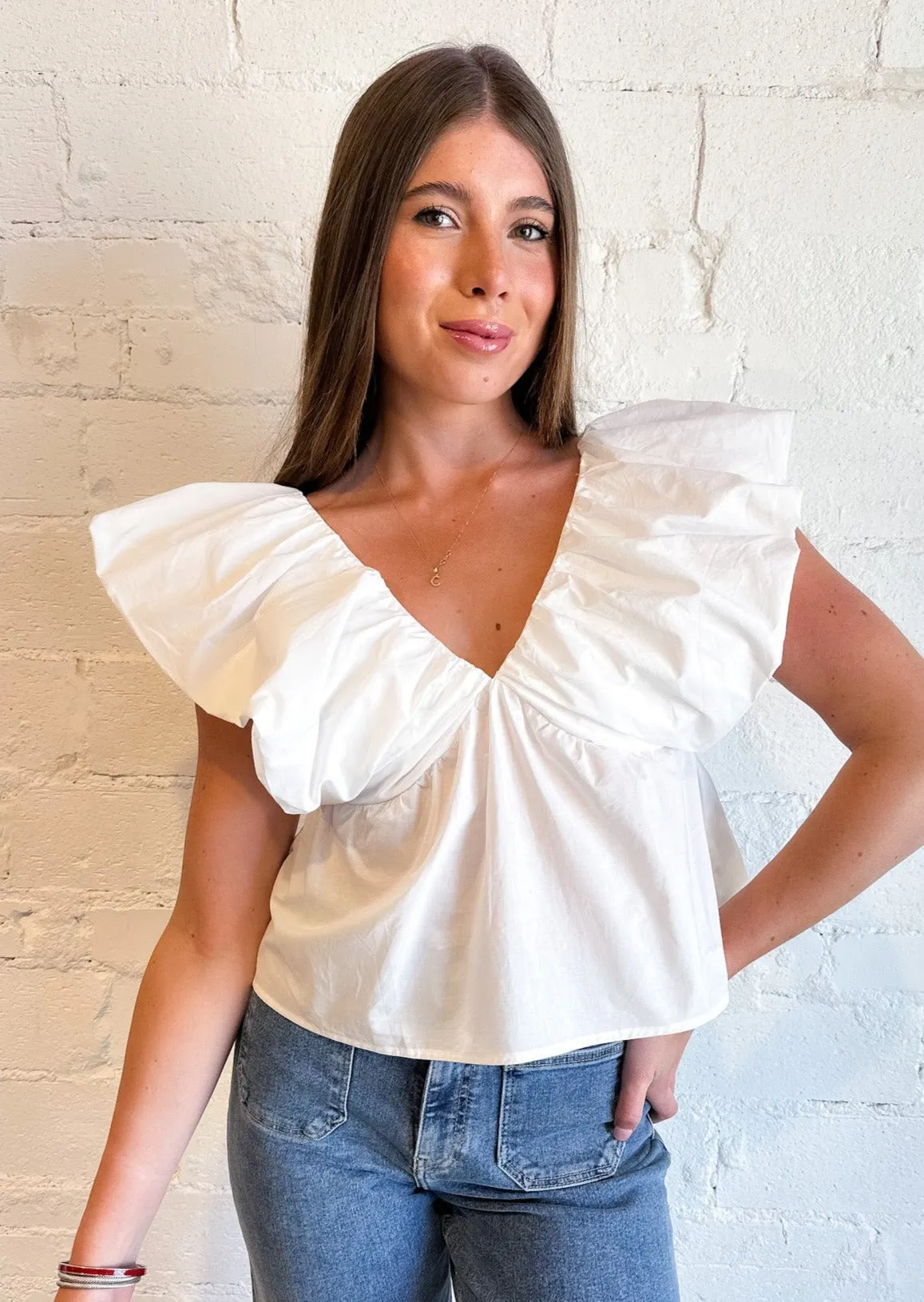 Ella Ruffle Sleeve Top