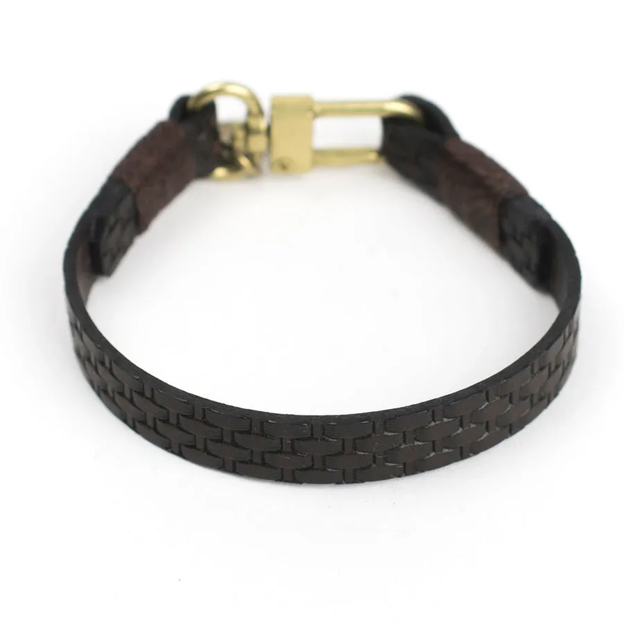 Embossed Leather Bracelet