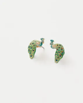 Enamel Peacock Earrings