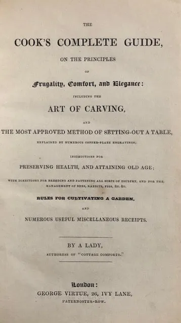 (English) [Ester Hewlett Copley]. The New London Cookery and Complete Domestic Guide By a Lady.