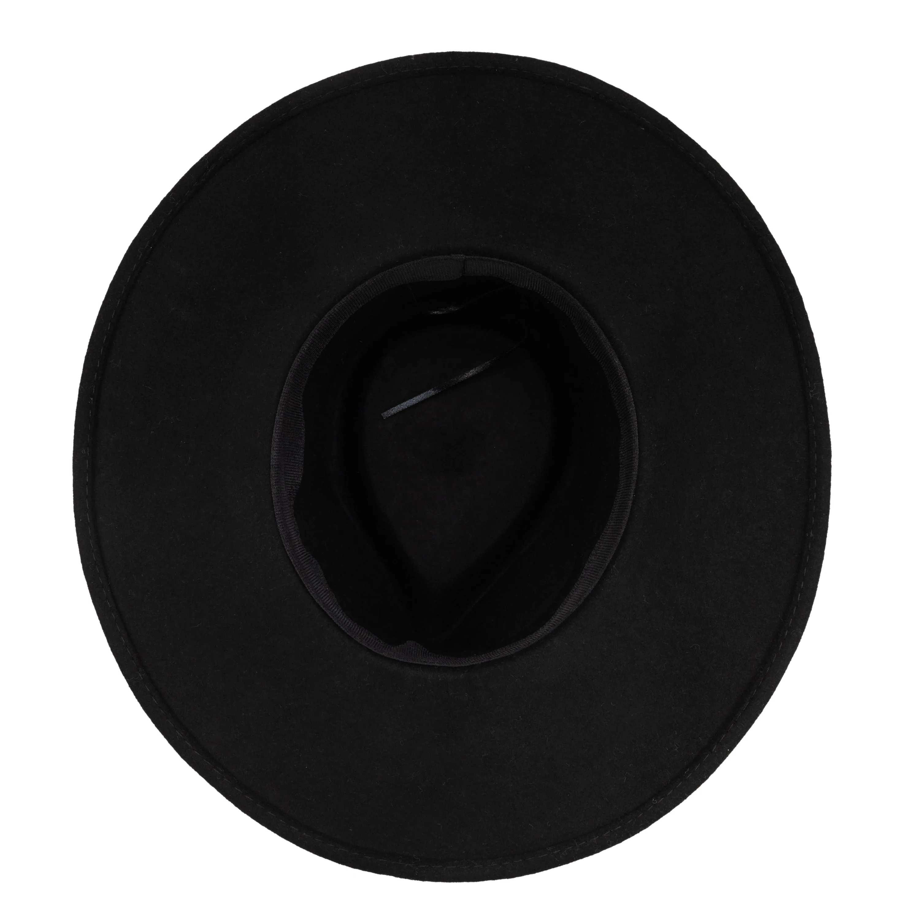 Flameworthy - Women's Felt Fedora W/ Belted Sliced Band