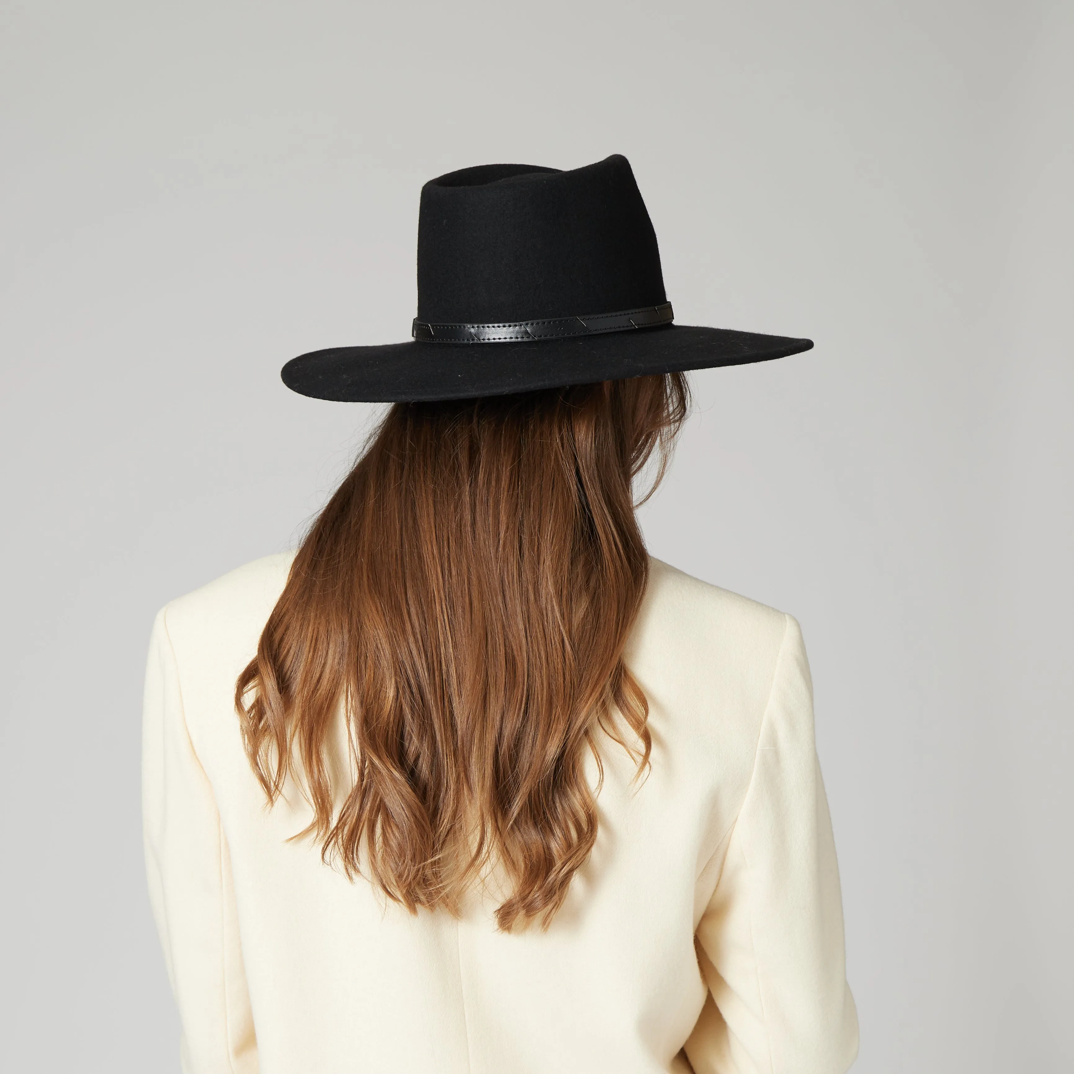 Flameworthy - Women's Felt Fedora W/ Belted Sliced Band