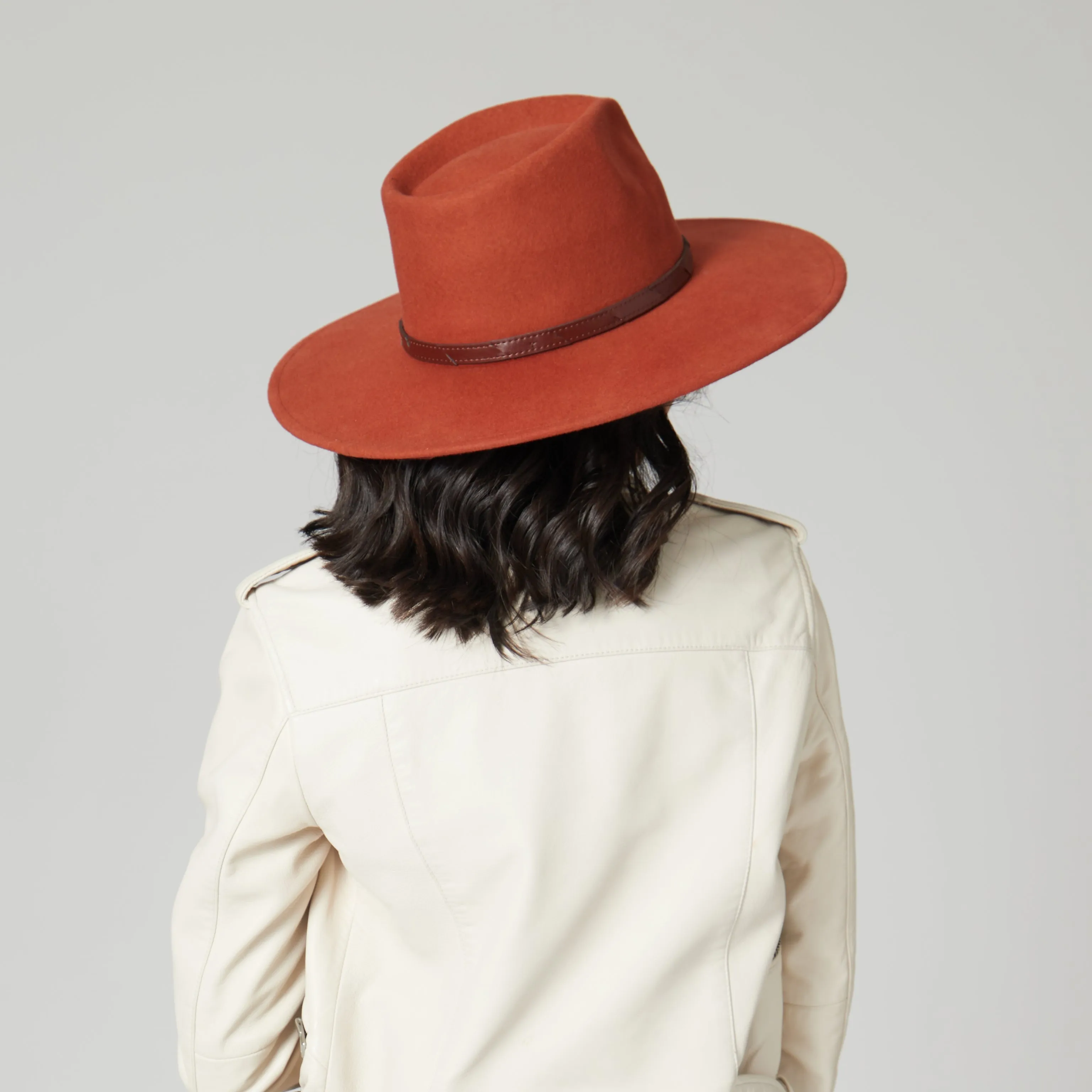 Flameworthy - Women's Felt Fedora W/ Belted Sliced Band