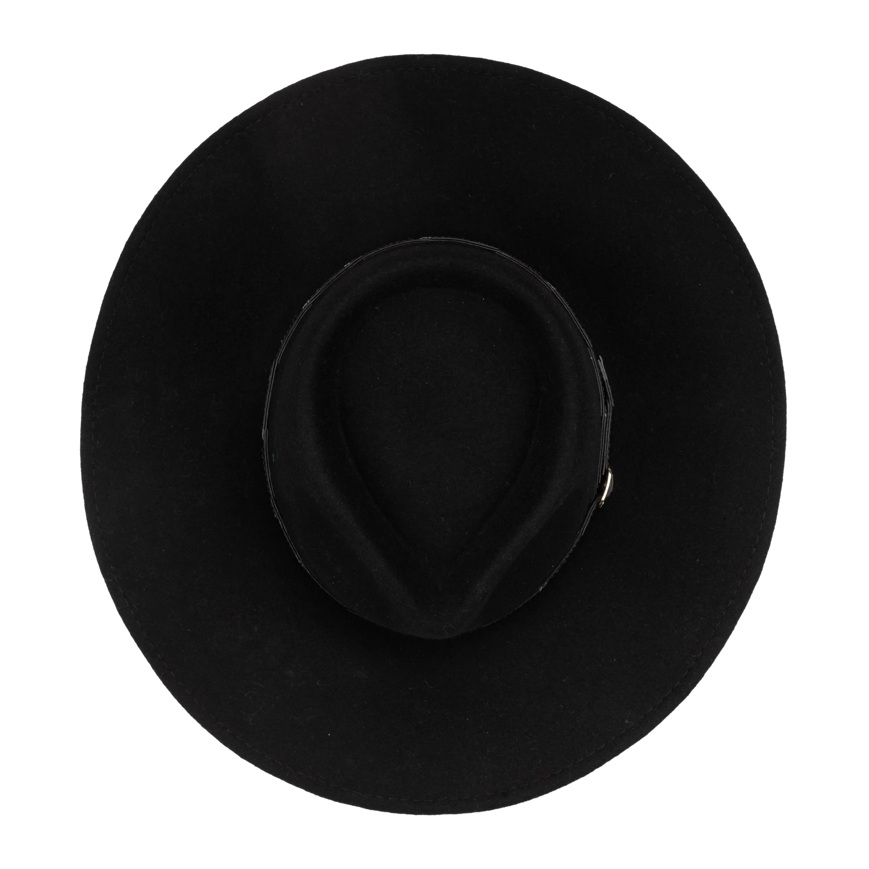 Flameworthy - Women's Felt Fedora W/ Belted Sliced Band