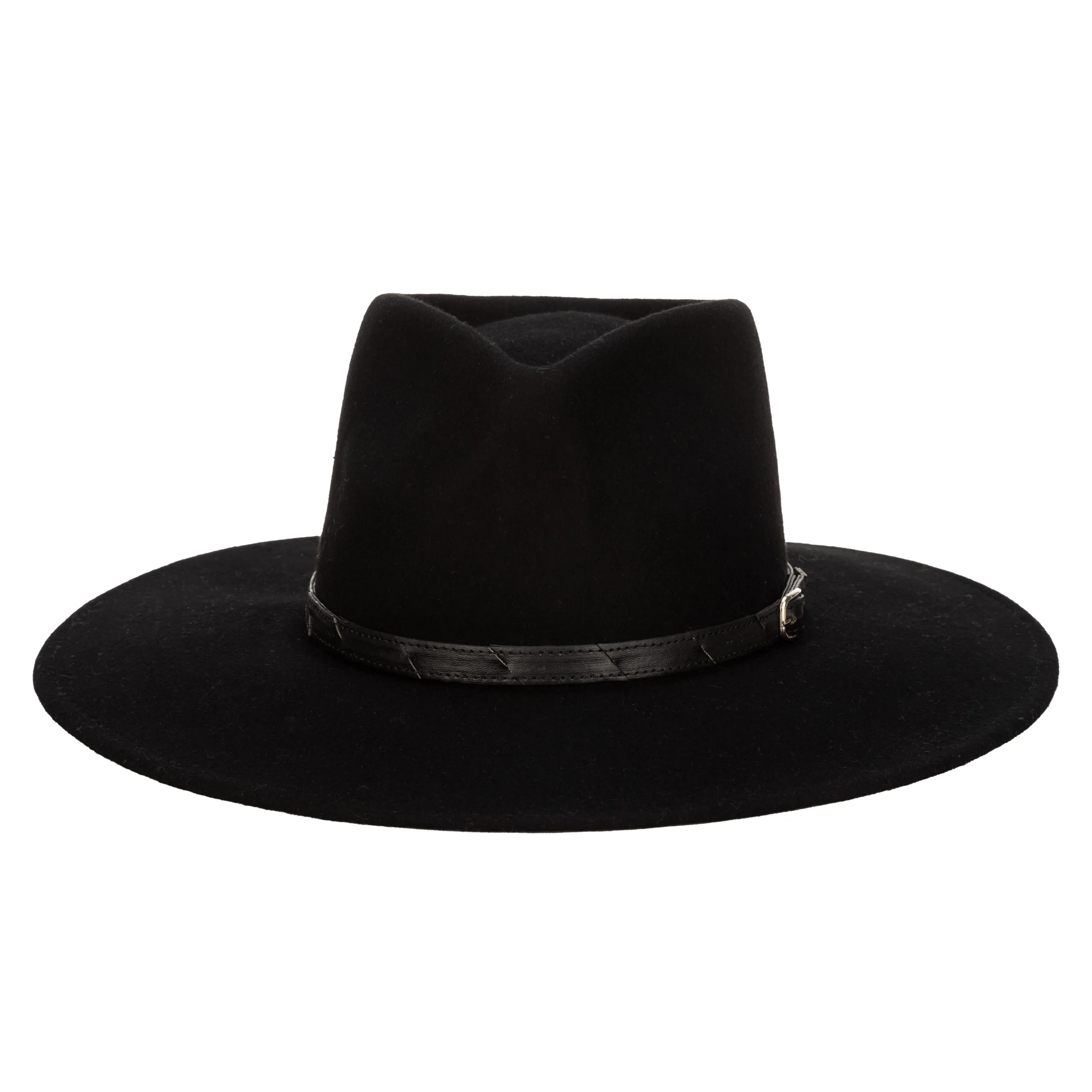 Flameworthy - Women's Felt Fedora W/ Belted Sliced Band