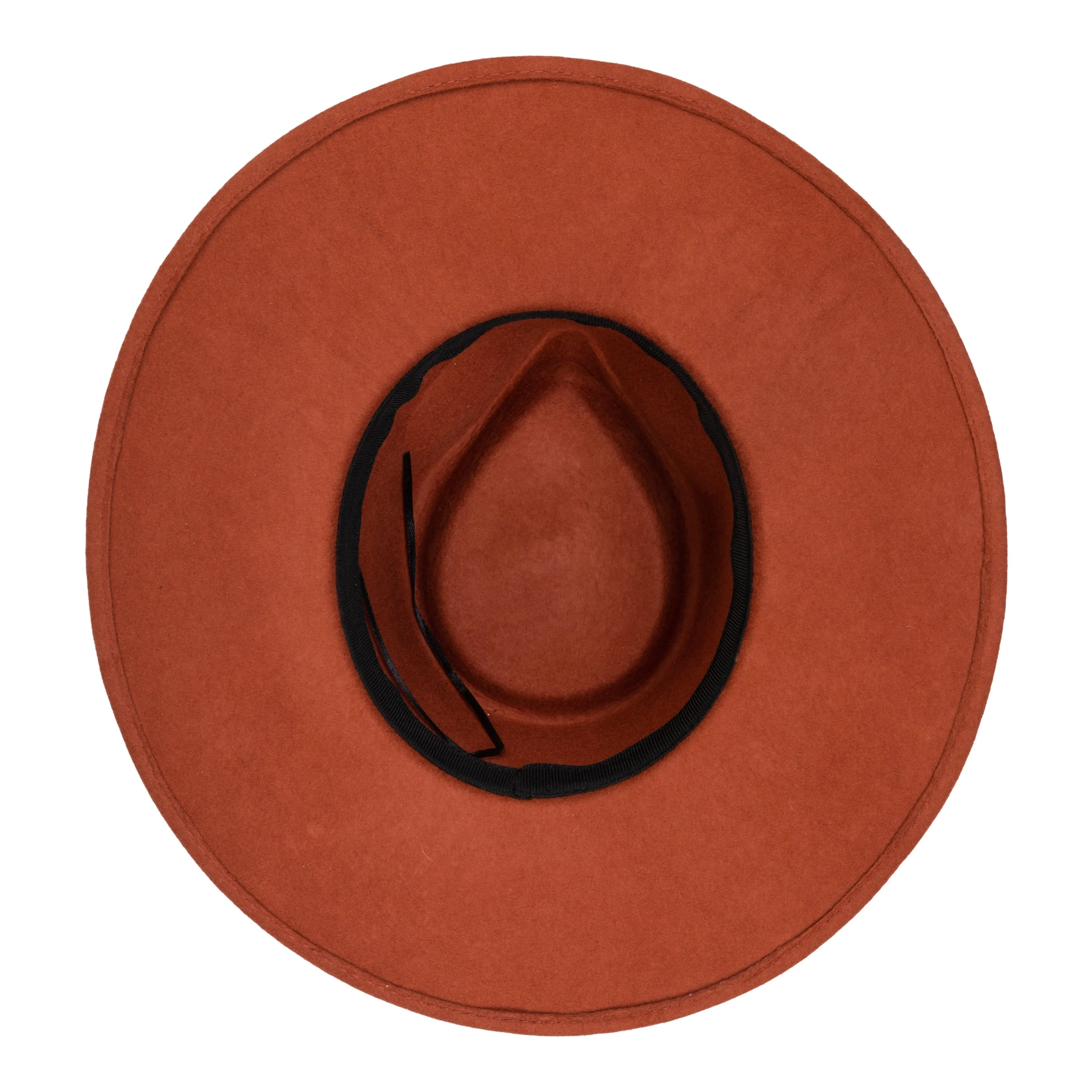 Flameworthy - Women's Felt Fedora W/ Belted Sliced Band