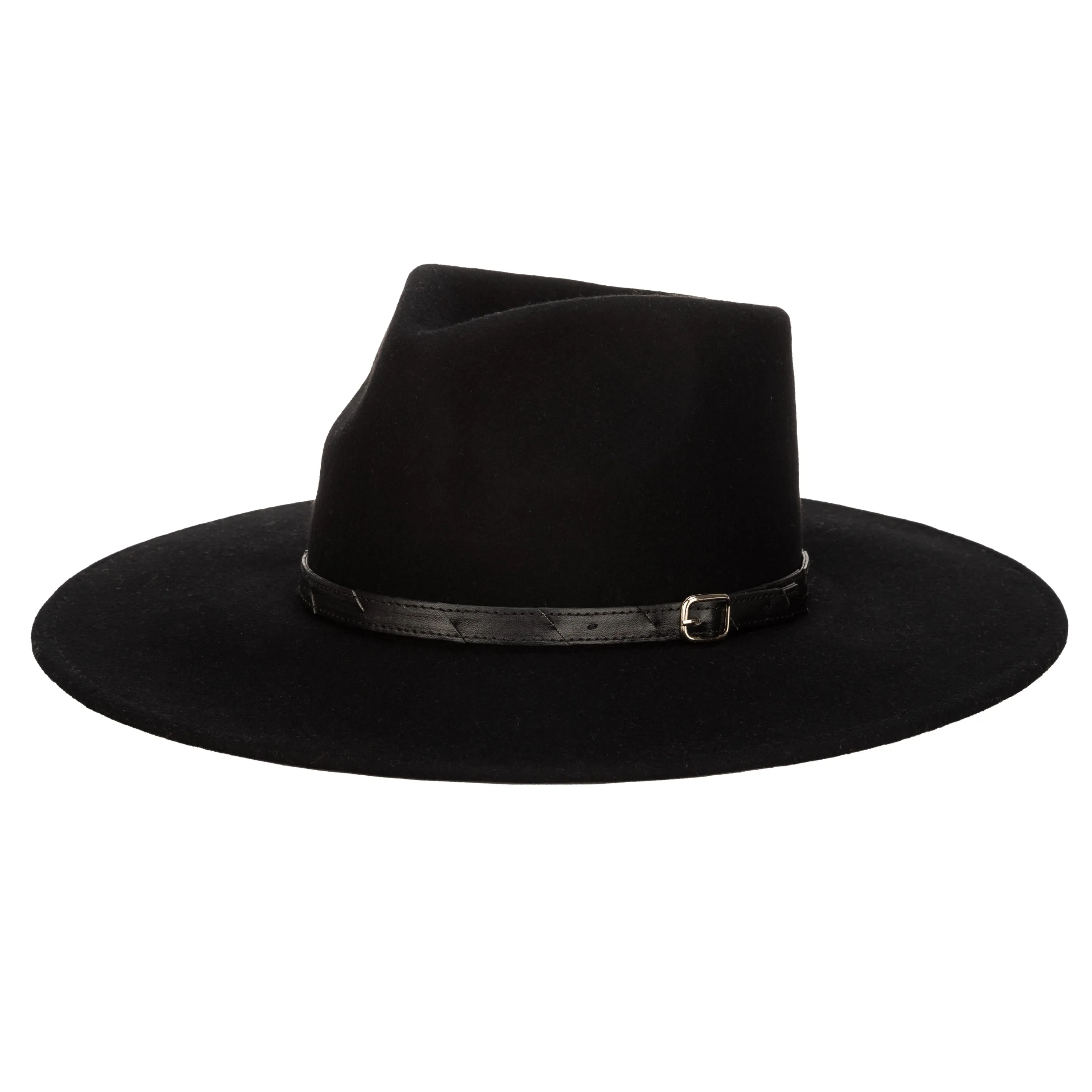 Flameworthy - Women's Felt Fedora W/ Belted Sliced Band