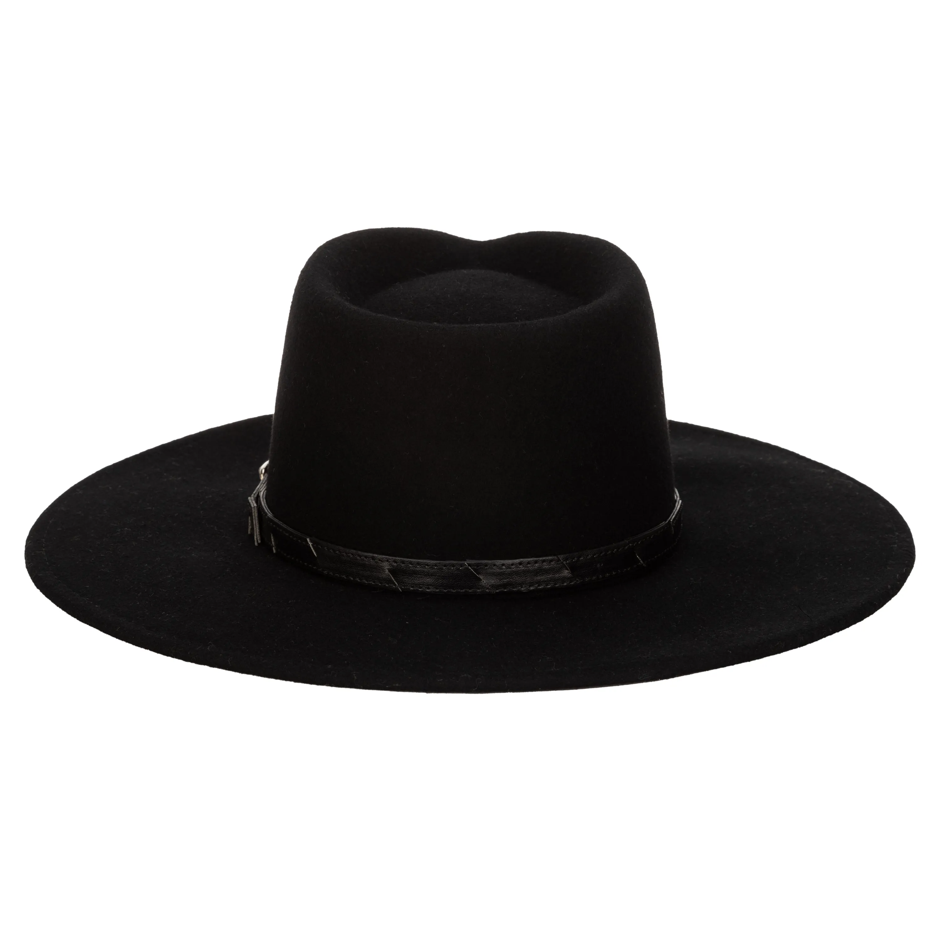 Flameworthy - Women's Felt Fedora W/ Belted Sliced Band