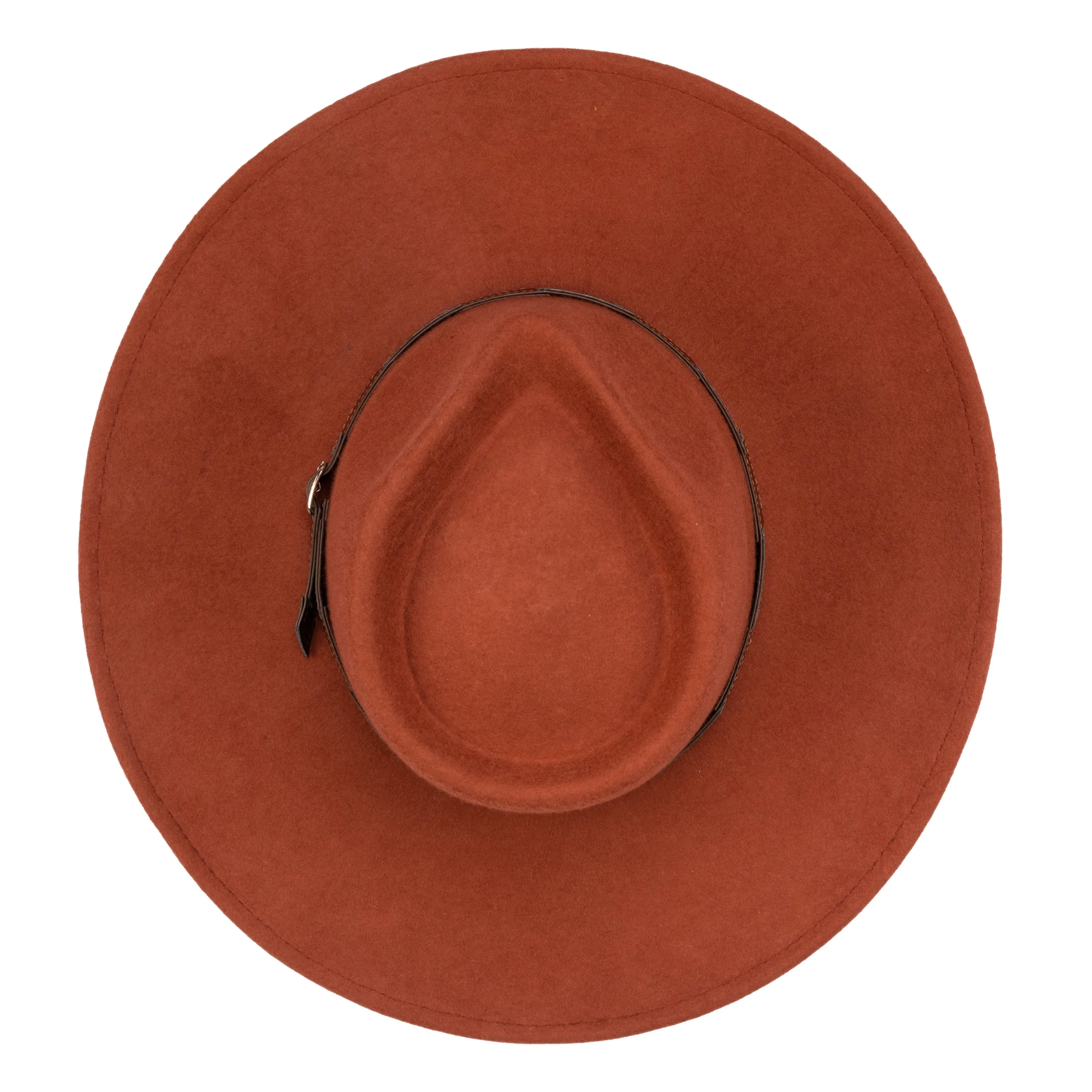 Flameworthy - Women's Felt Fedora W/ Belted Sliced Band