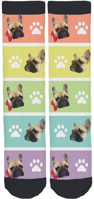 Frida the Frenchie Friendship Crew Socks