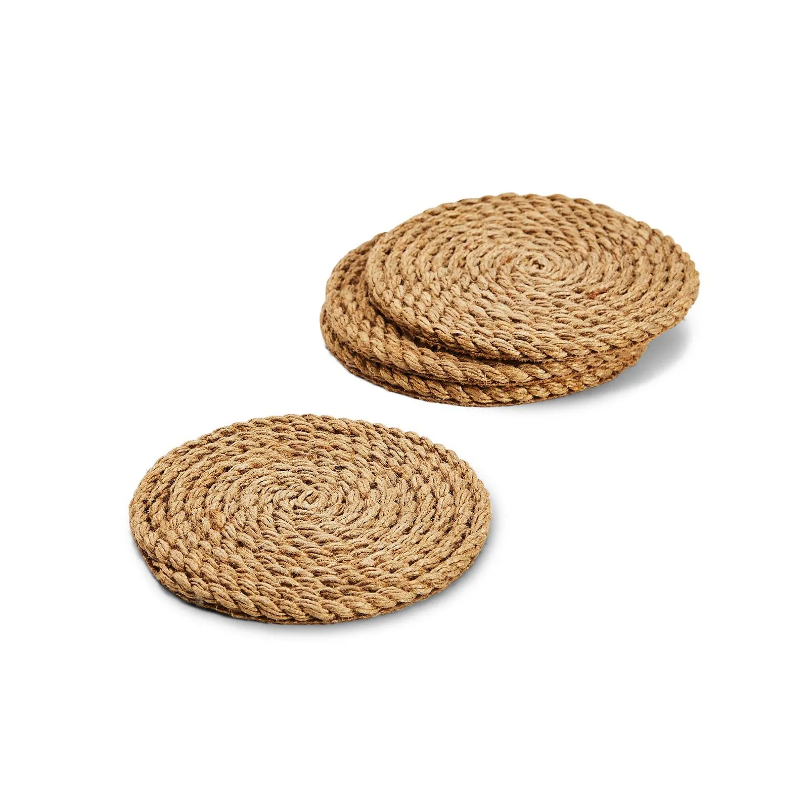 Full Circle Jute Rope Coasters, Set of 4