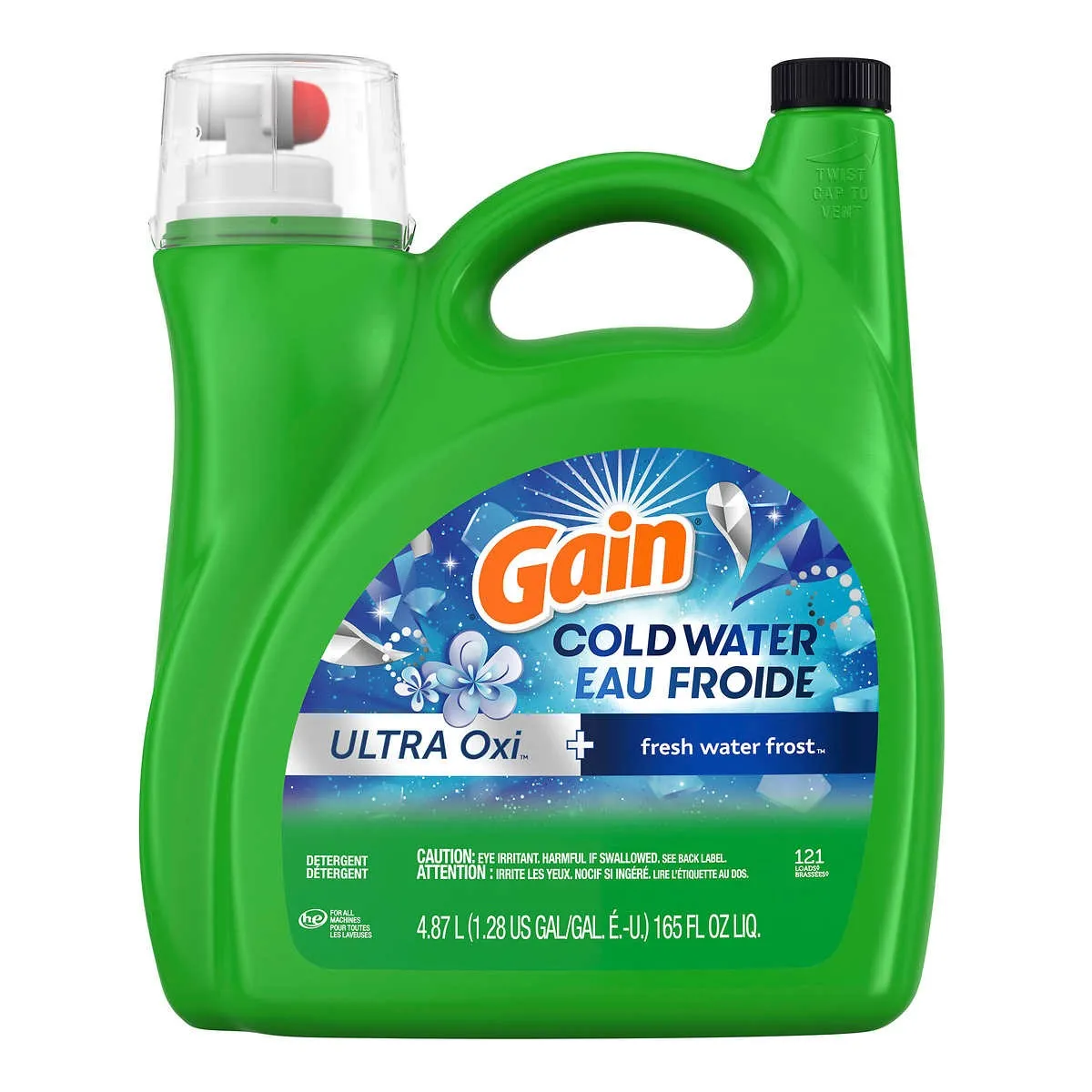 Gain Liquid High Efficiency Cold Water   Oxi Fresh Water Frost 4.87 L 121 Loads