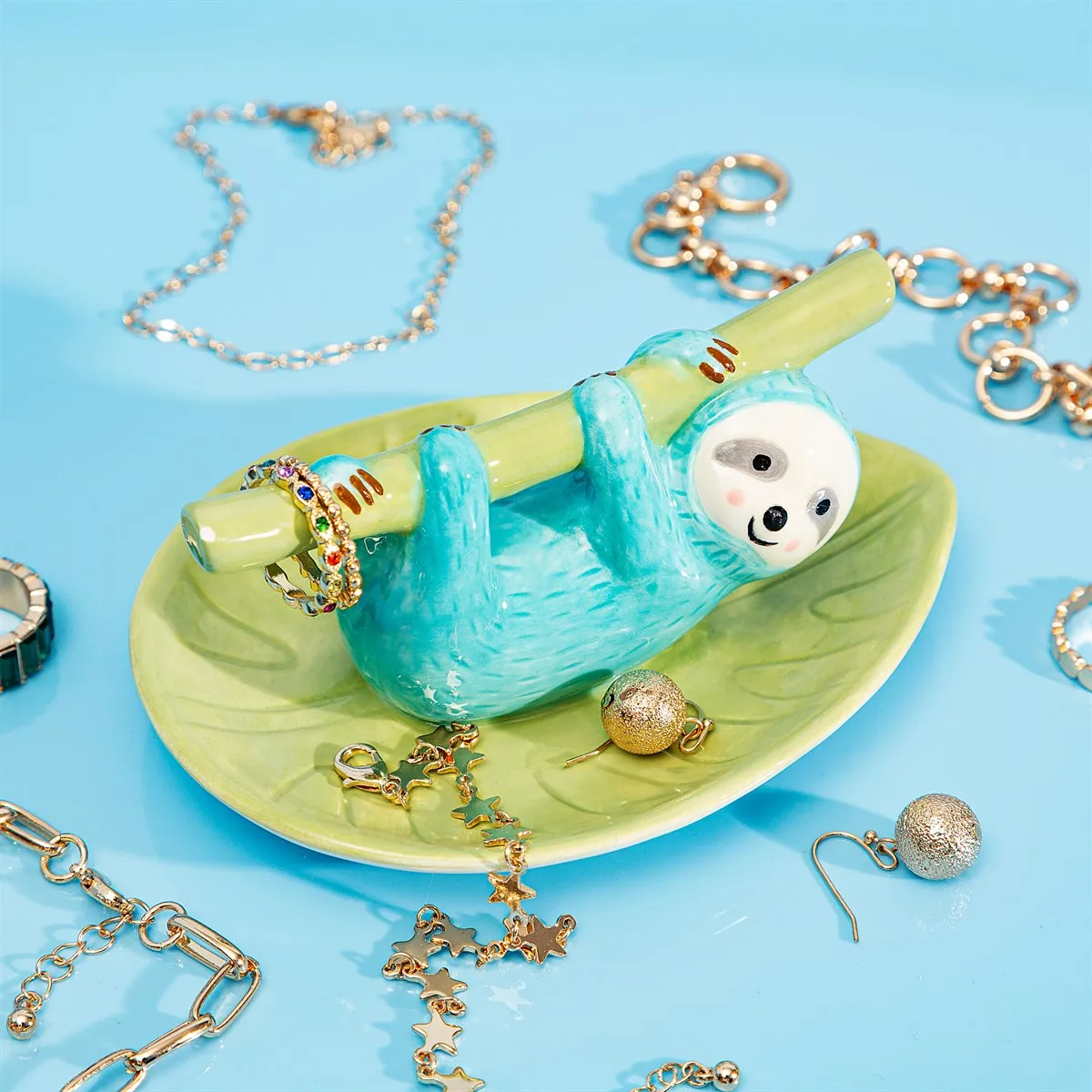 Hanging Sloth Trinket Dish By Sass & Belle