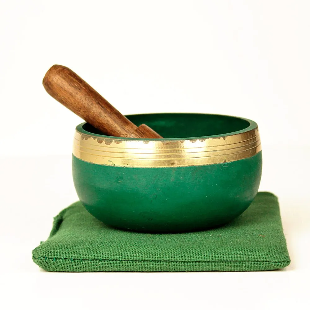 Heart Chakra (Green) Singing Bowl Gift Set Small