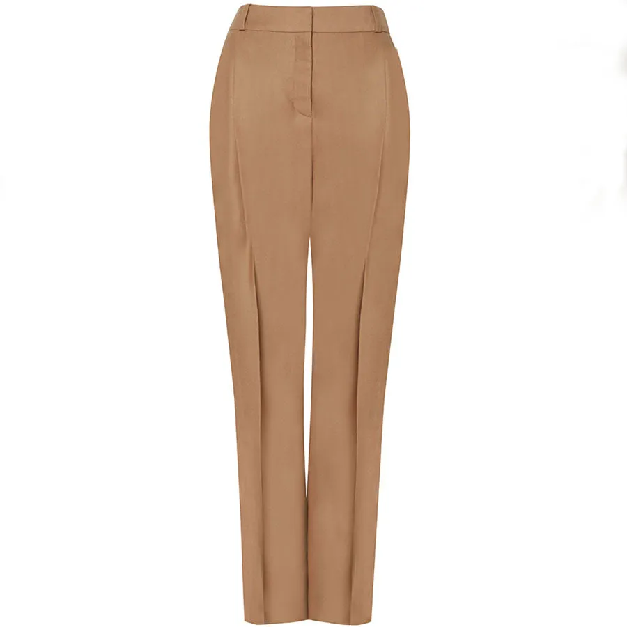 HIGH-WAISTED TROUSER "RIVER TAWNY" IN CAMEL