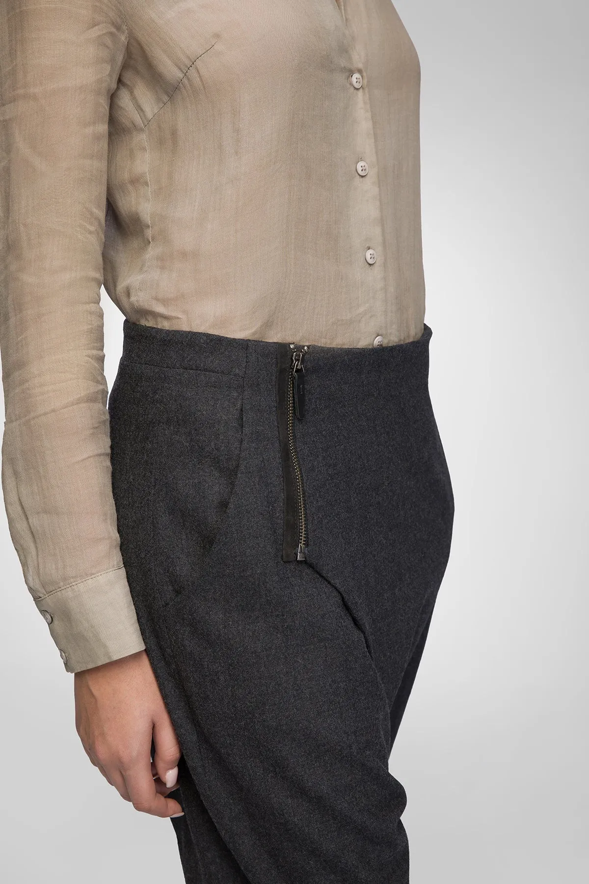 Hilda - Anthracite Wool Pant