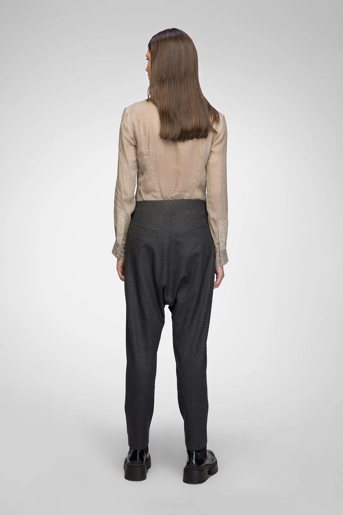 Hilda - Anthracite Wool Pant