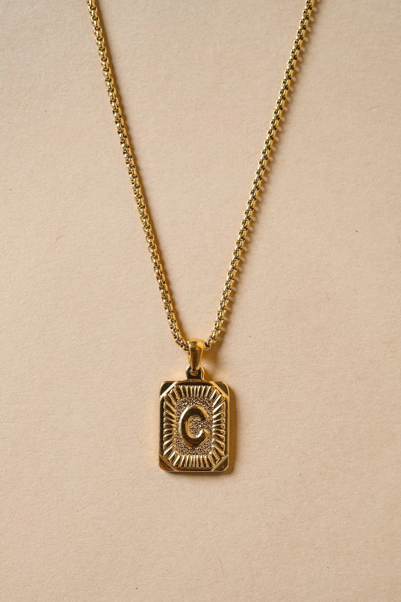 Initial Card Pendant