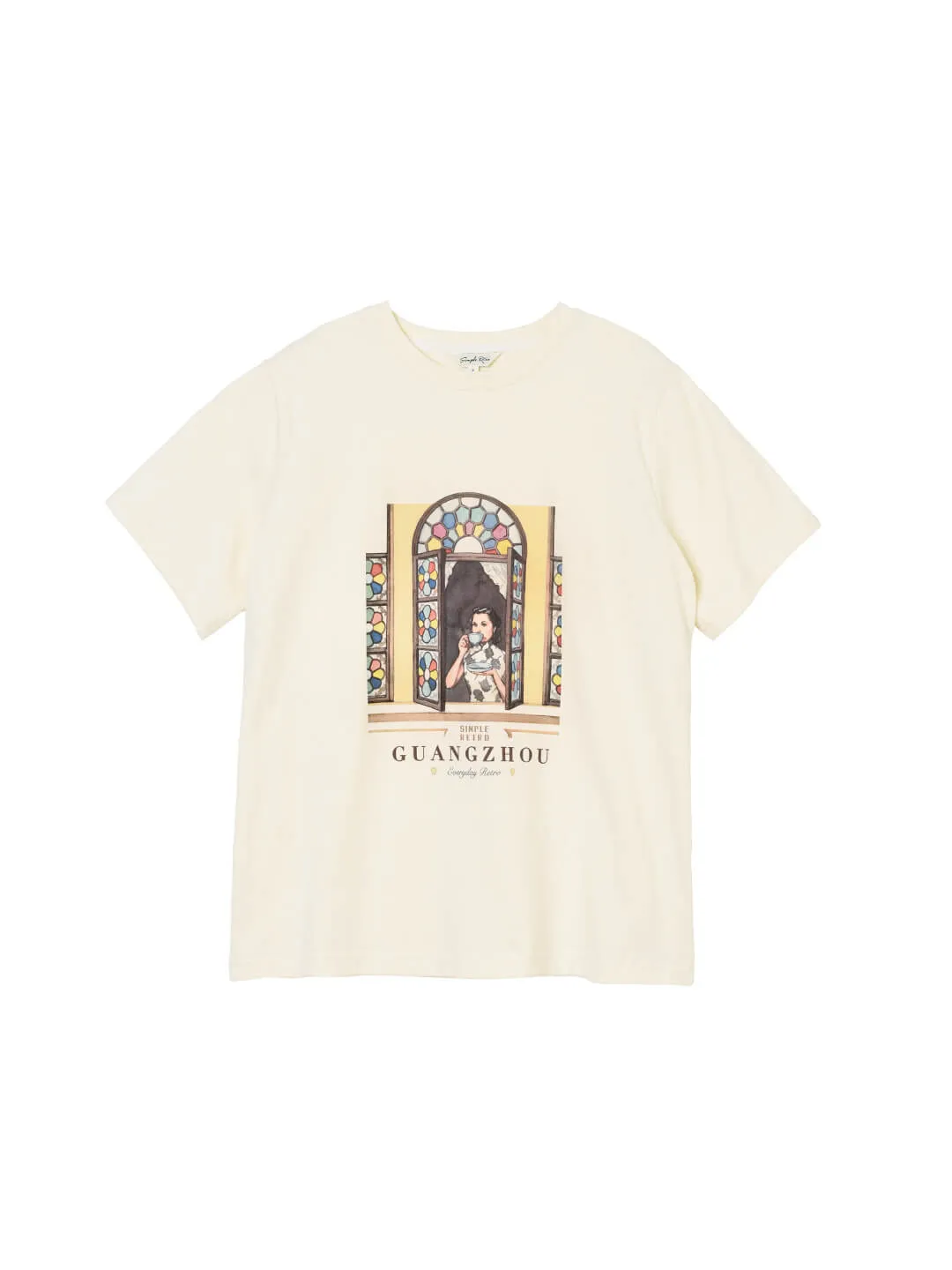 Jack Retro Graphic Cream T-shirt