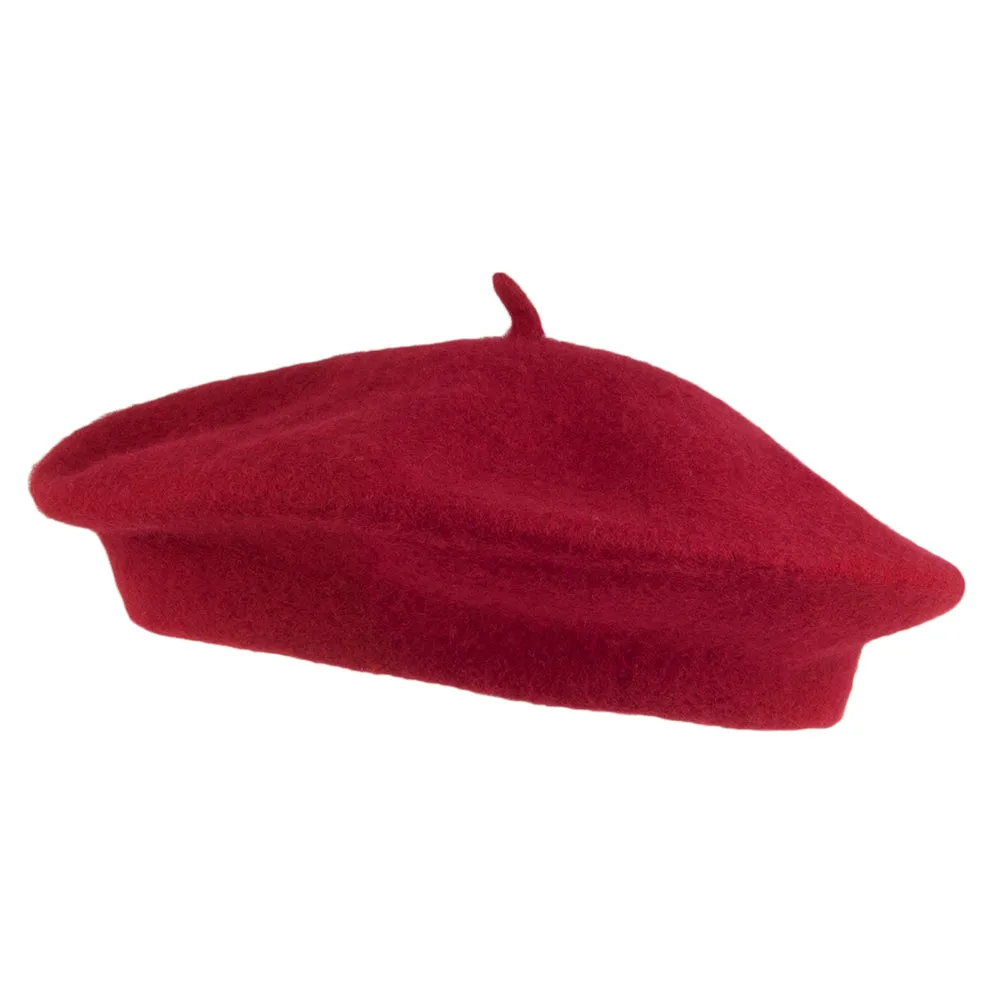 Kids Wool Beret Red Wholesale Pack