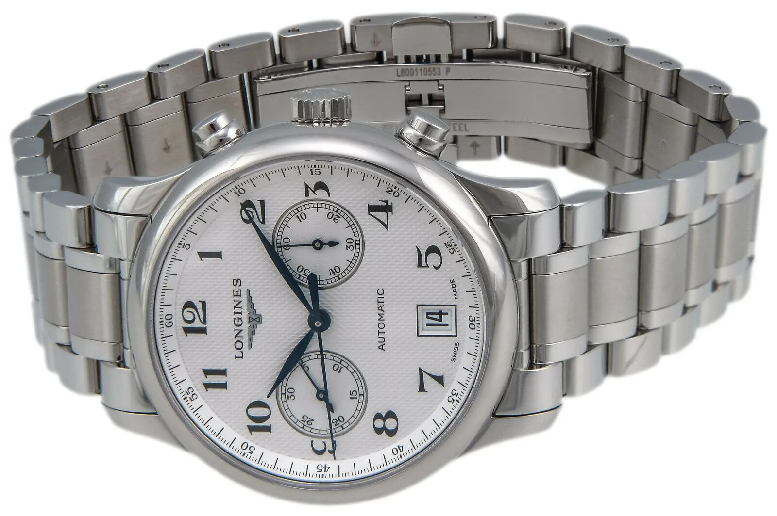 Longines Master Collection Automatic Chronograph Stainless Steel Mens Watch L2.669.4.78.6