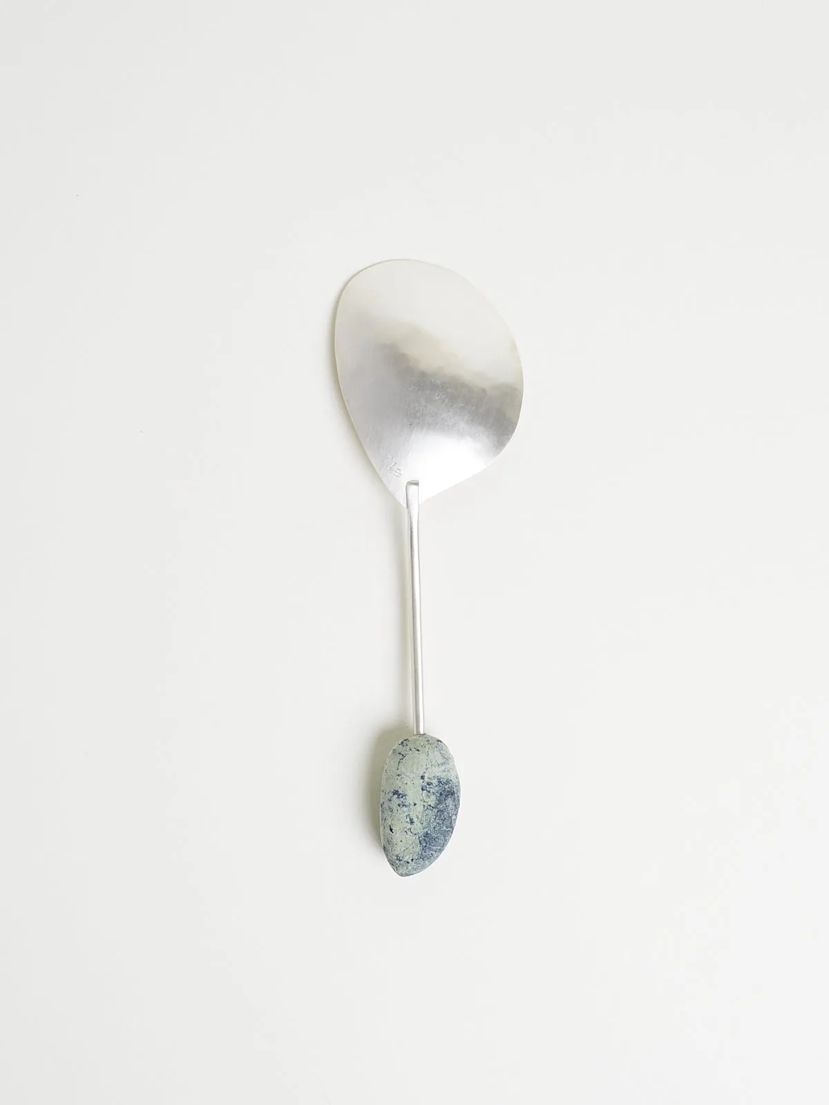 Medium-Big Silver Pebbled Spoon 2