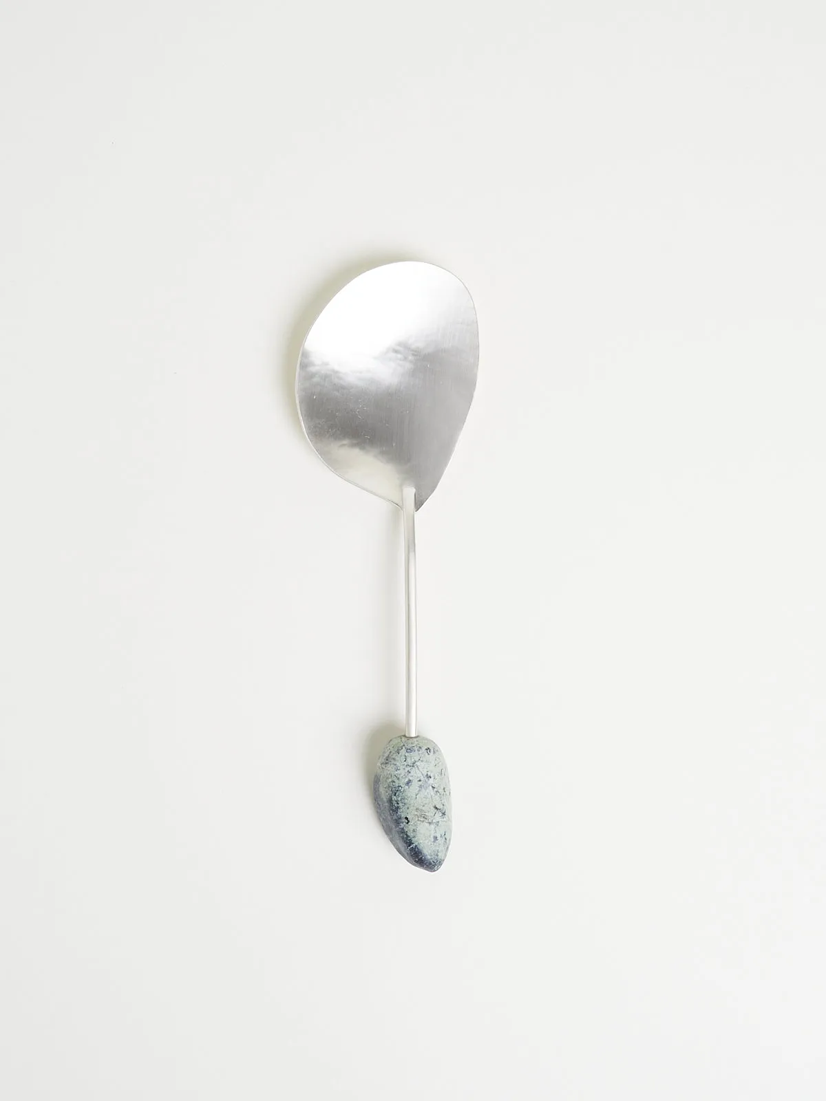 Medium-Big Silver Pebbled Spoon 2