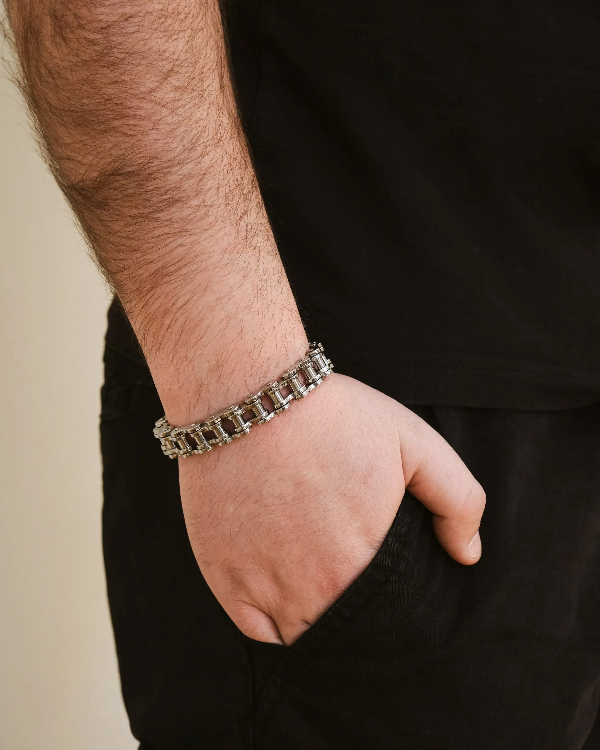 Men's Bolt Chain Watch Band Bracelet