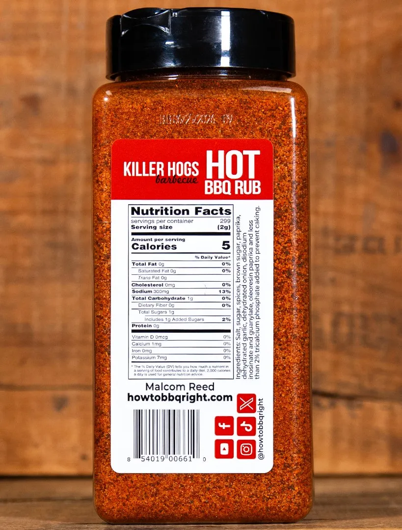 *NEW SIZE* Killer Hogs Hot Rub 28oz Shaker