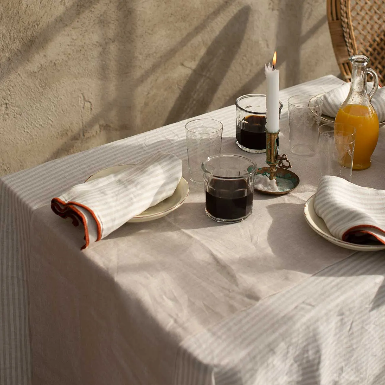 Oatmeal Linen Table Runner