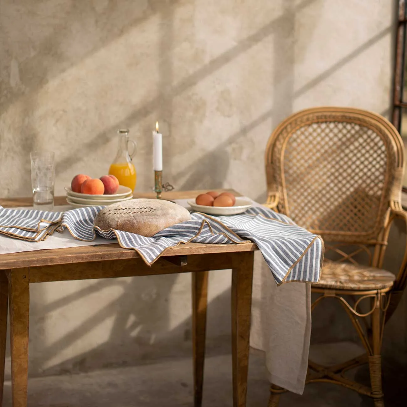 Oatmeal Linen Table Runner