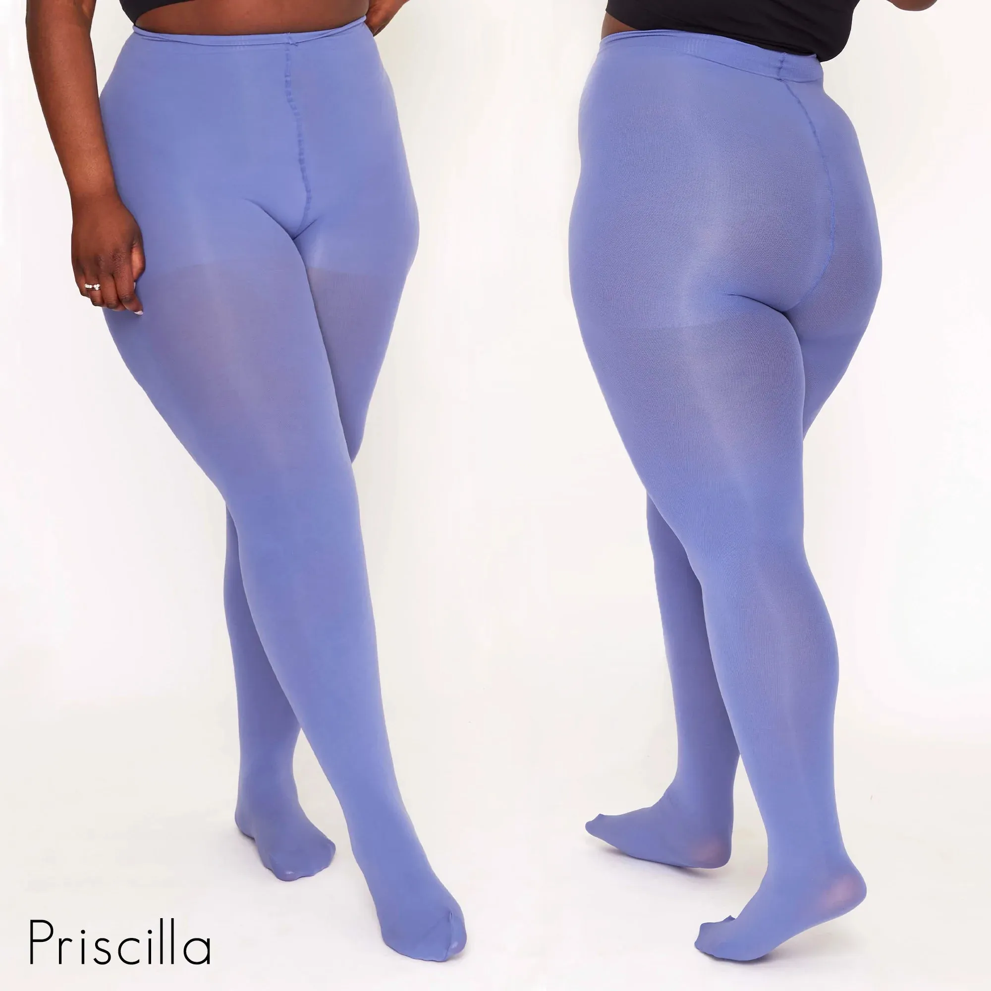 Pamela Mann Hosiery Curvy Super-Stretch 50 Denier Tights in Grape Periwinkle