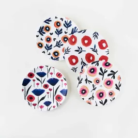 Poppies Matte Melamine Plate Set (9 inch)