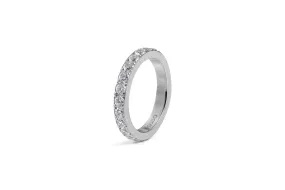 Qudo Stainless Steel Big Eternity Ring