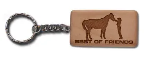 "Best of Friends" Wooden Key Chain