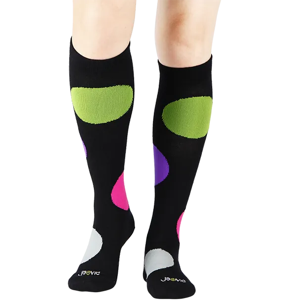 Rich Merino Wool Everyday Compression Socks (15-20mmHg) - Jumbo Dots