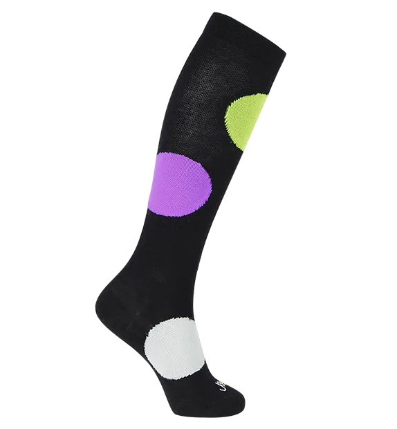 Rich Merino Wool Everyday Compression Socks (15-20mmHg) - Jumbo Dots