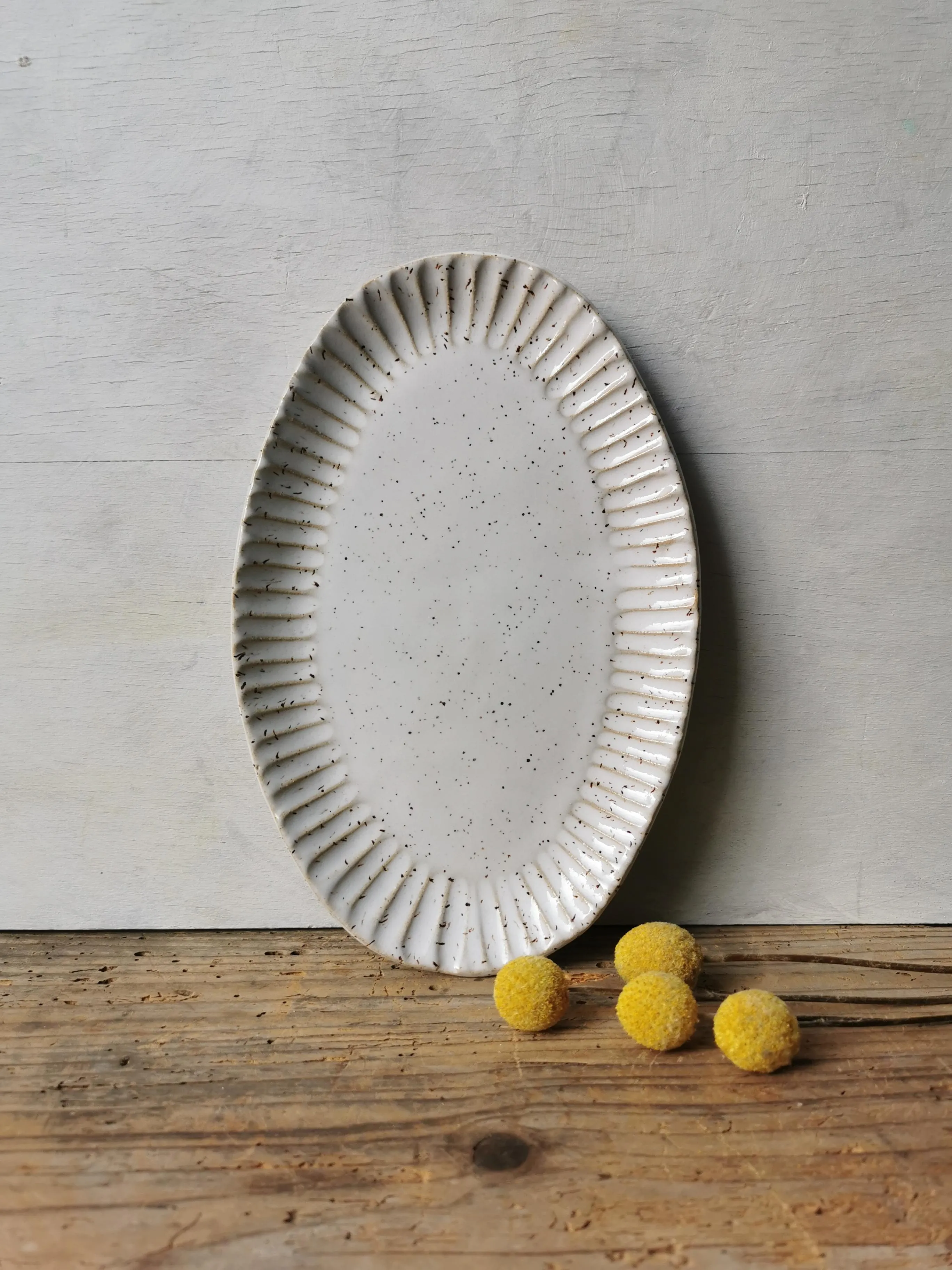 Rustic oval serving platter - small