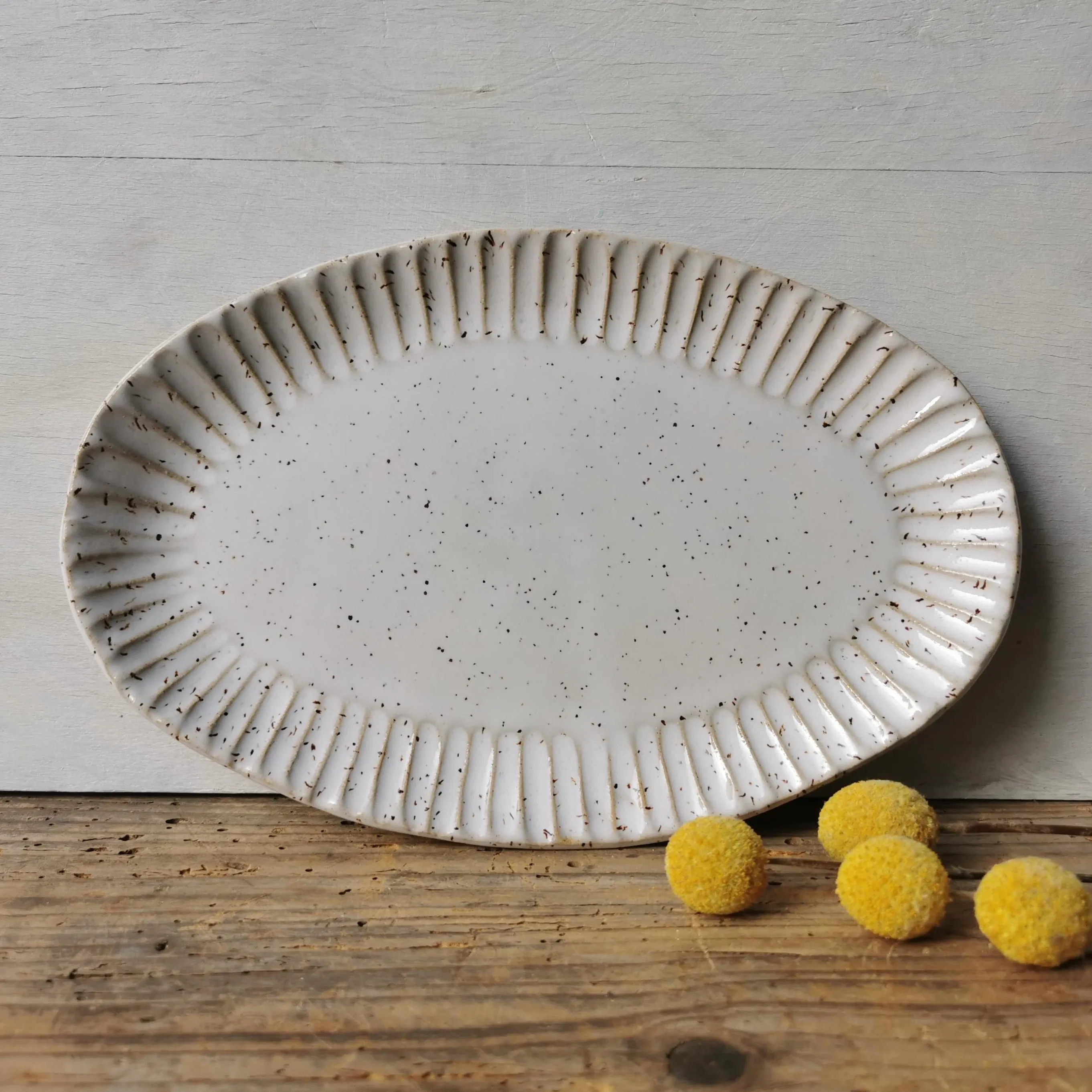 Rustic oval serving platter - small