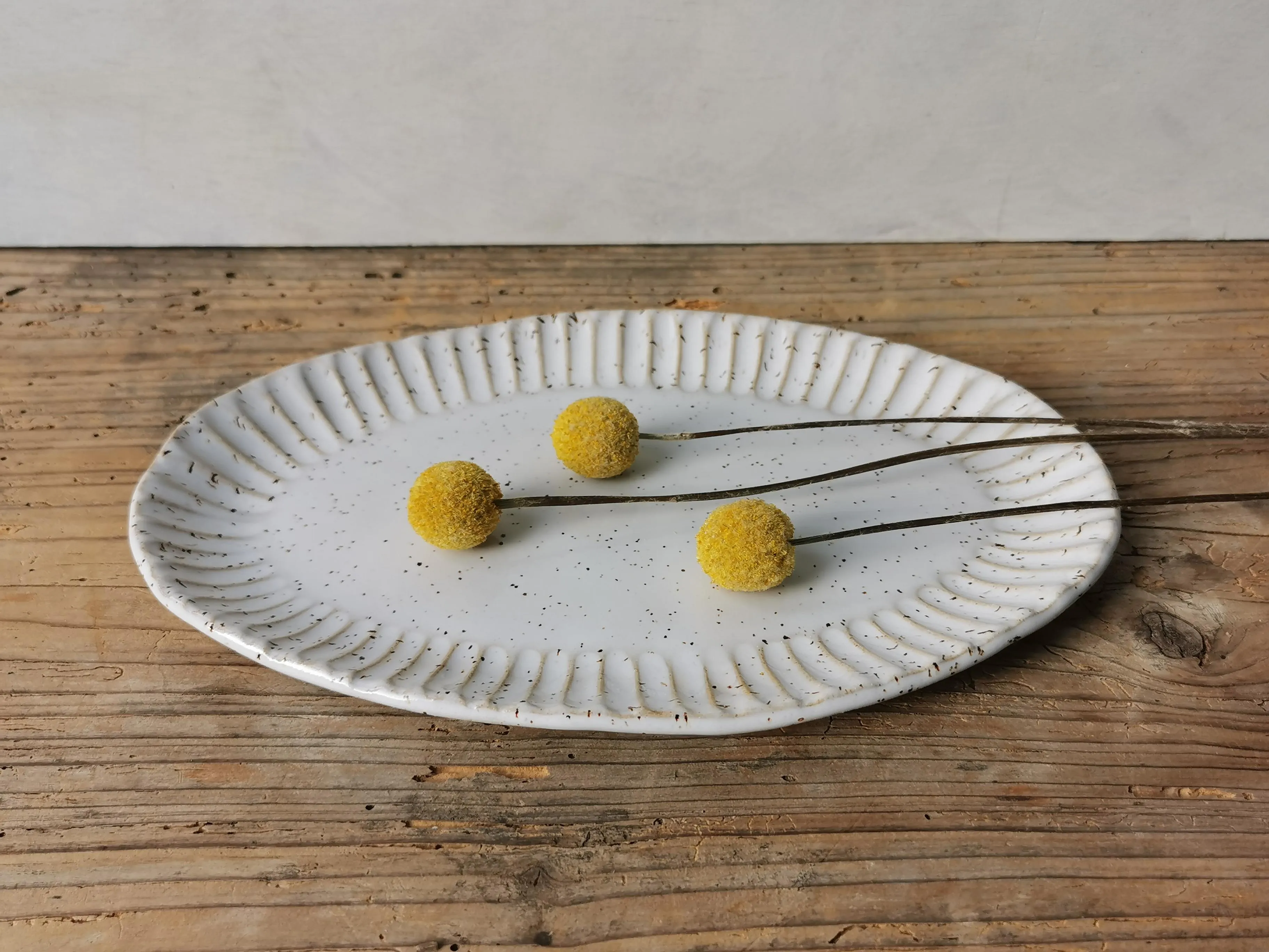 Rustic oval serving platter - small