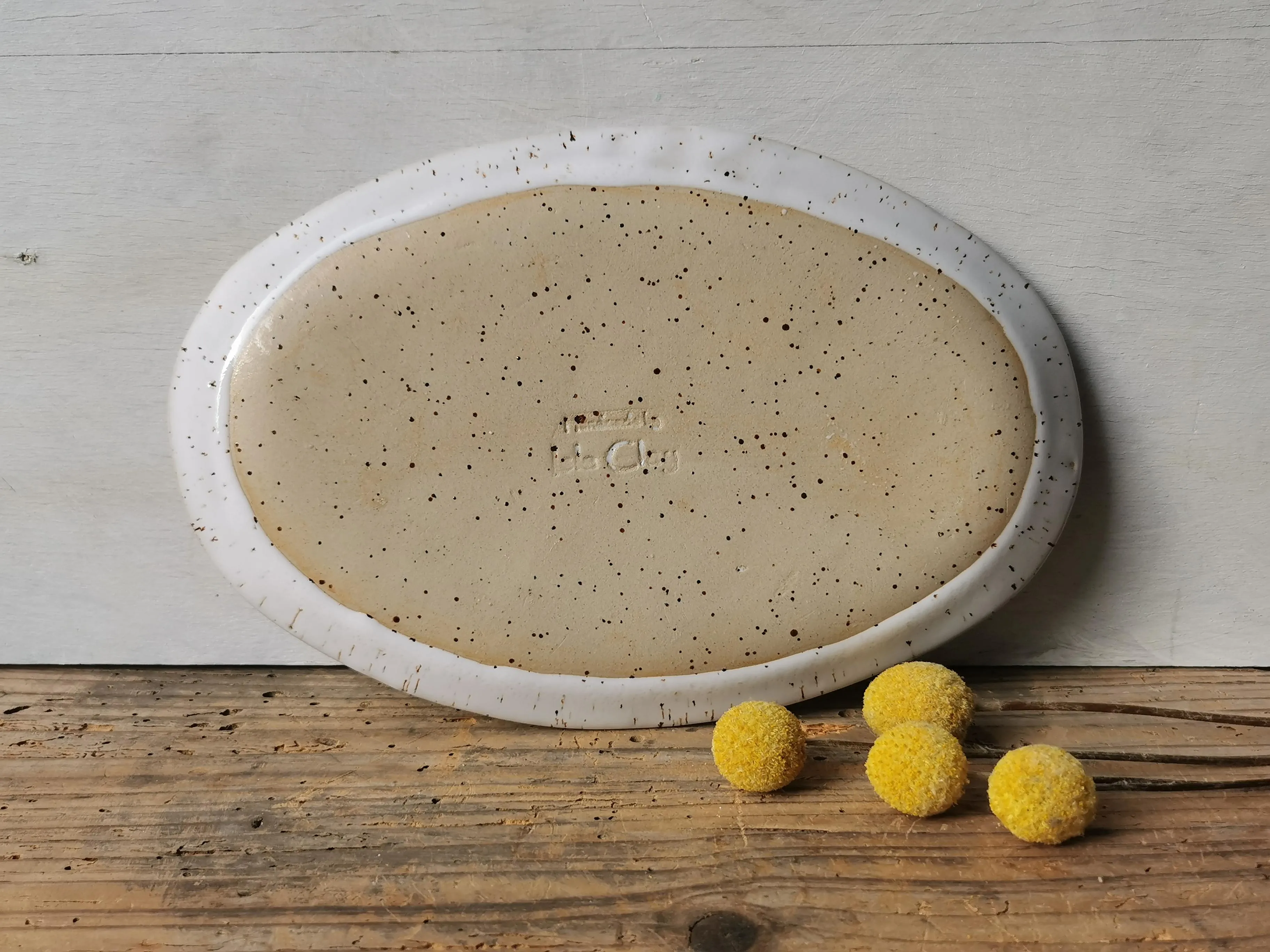 Rustic oval serving platter - small