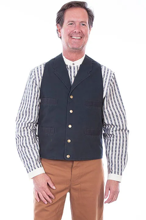 Scully® Men's Rangewear Button Front Canvas Western Vest