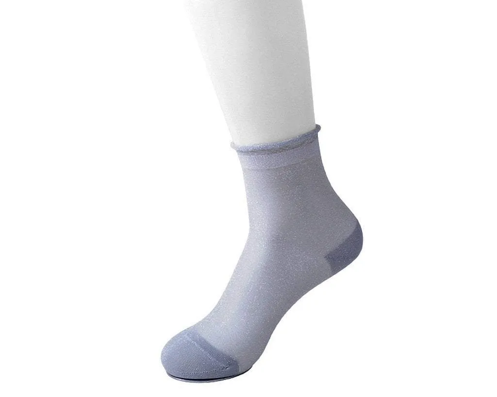 Silver Sparkly Metallic Women’s Sock