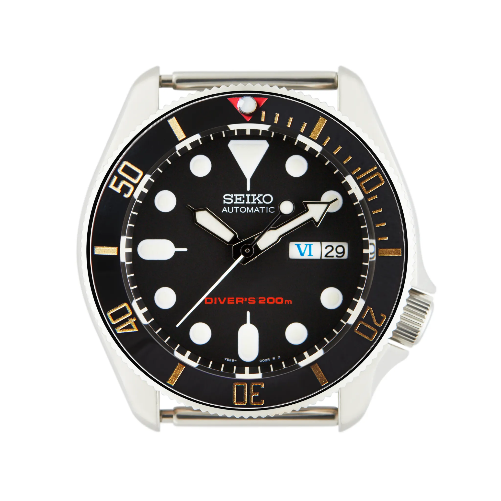 SKX007/SRPD Ceramic Bezel Insert: BB58 style Black/Gold