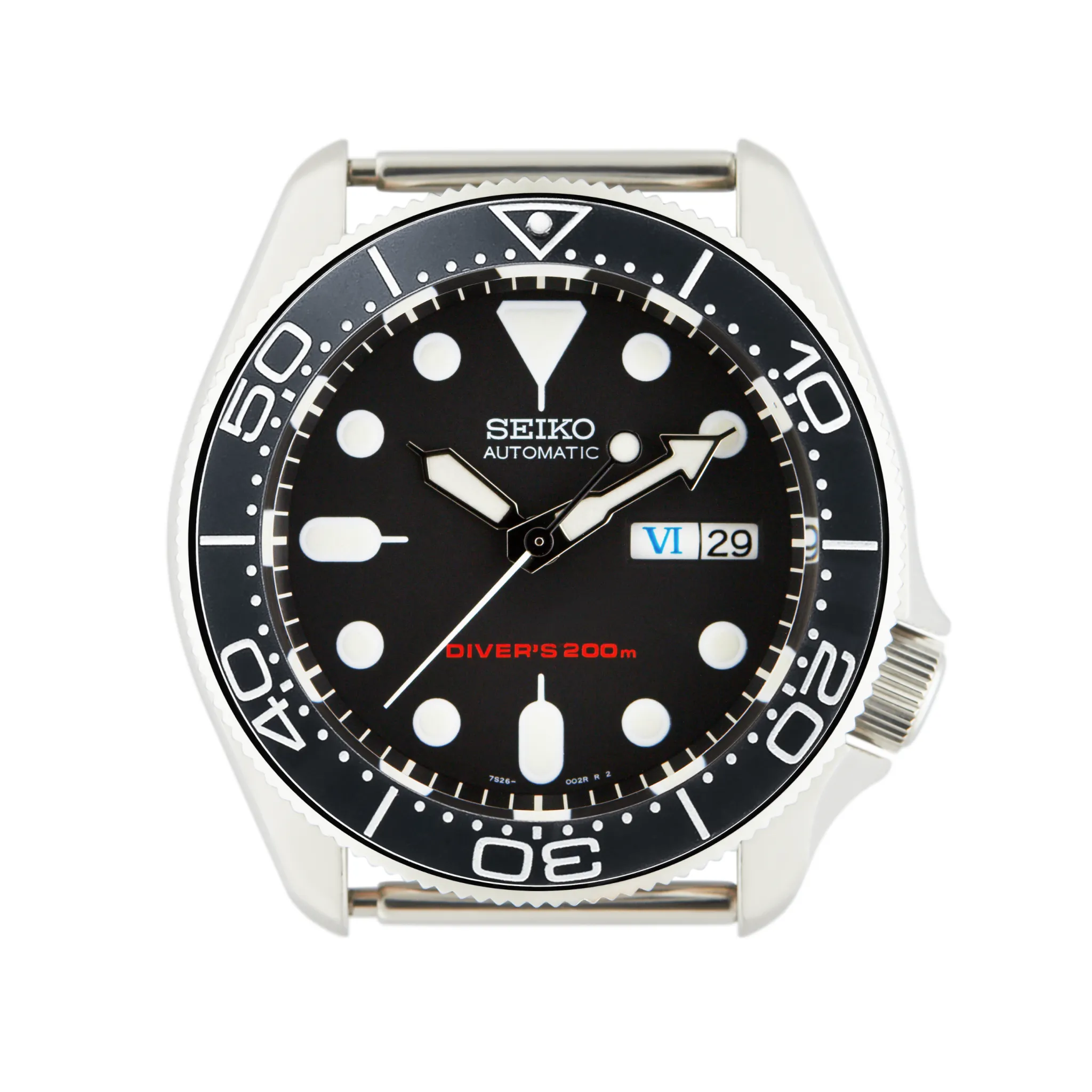 SKX007/SRPD Lumed Ceramic Bezel Insert: SMP style Black/White Mk2